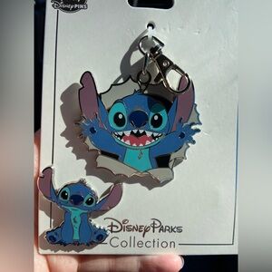Disney Parks Stitch Lanyard Medal and Pin Set — Full Set LILO & Stitch NEW